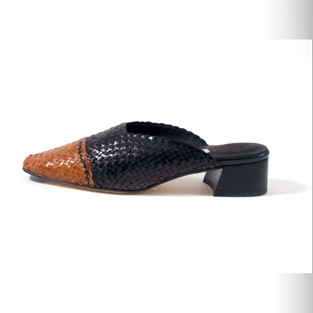 Miista Vivyan Russet Mix Woven Mules